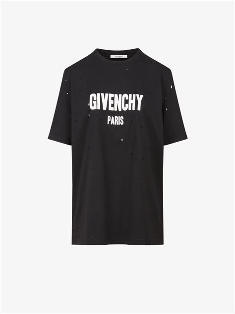 givenchy paris destroyed t shirt